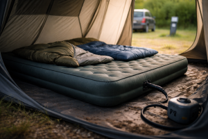 Bedste dobbelt luftmadras til camping: sådan vælger du størrelse, isolering og pumpe