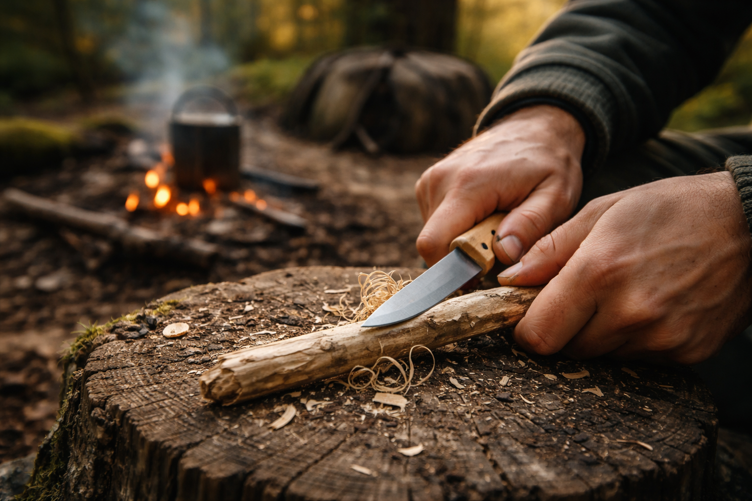 Bedste snittekniv til bål, bushcraft og spejder