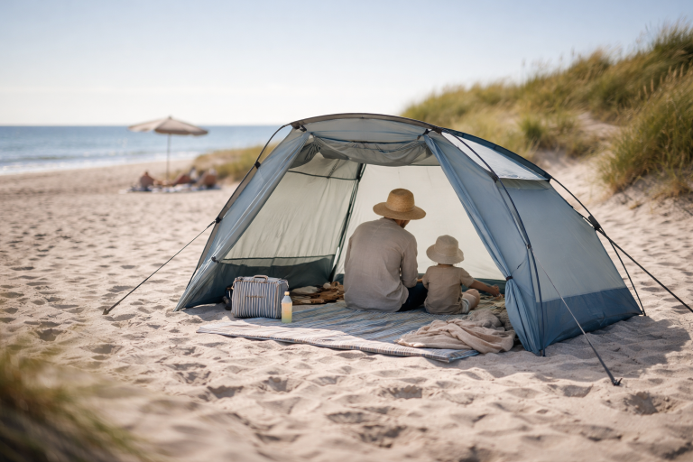Bedste strandtelt: sådan vælger du UV-beskyttelse, vindstabilitet og nem opsætning